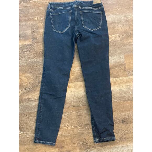 American Eagle stretch Skinnies jegging size 8 dark wash - Picture 2 of 9